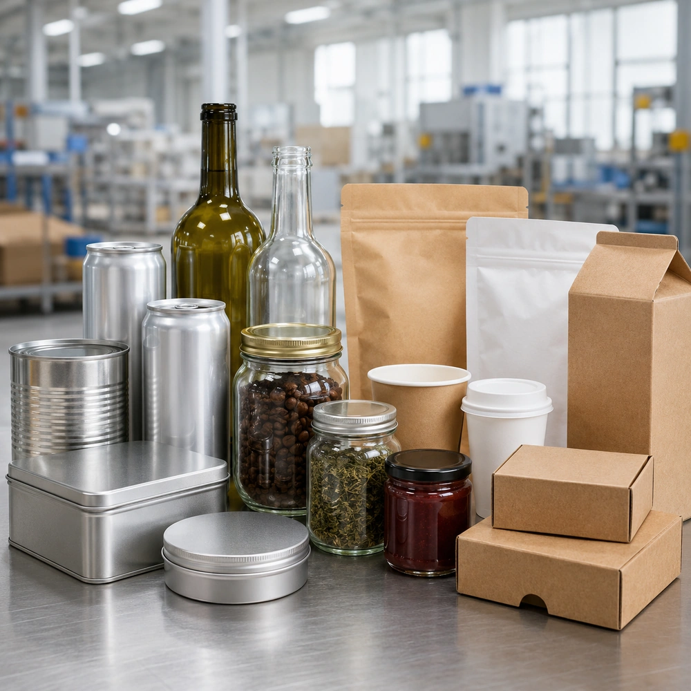 metal, glass, paper & cardboard packaging